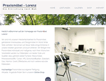 Tablet Screenshot of praxismoebel-lorenz.de